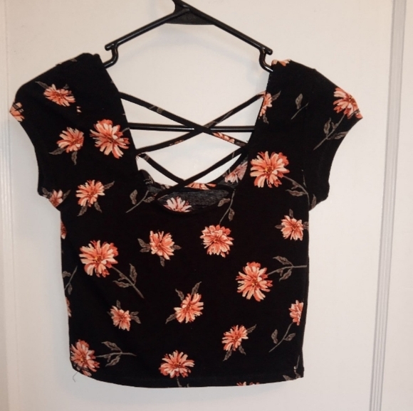 Forever 21 Cap Sleeve Crop Top Jrs S - Picture 4 of 4